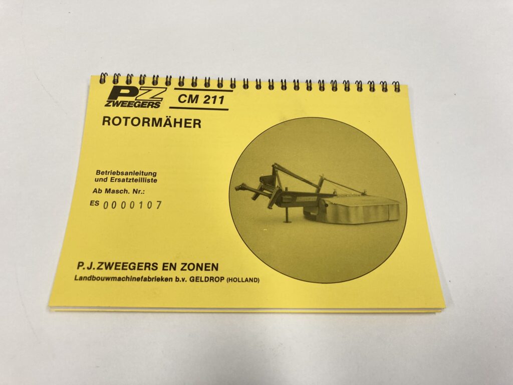 PZ cyclomaaier 211 handleiding Duits