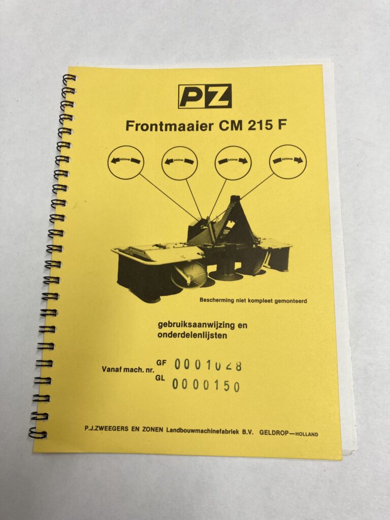 PZ cyclomaaier 215F handleiding