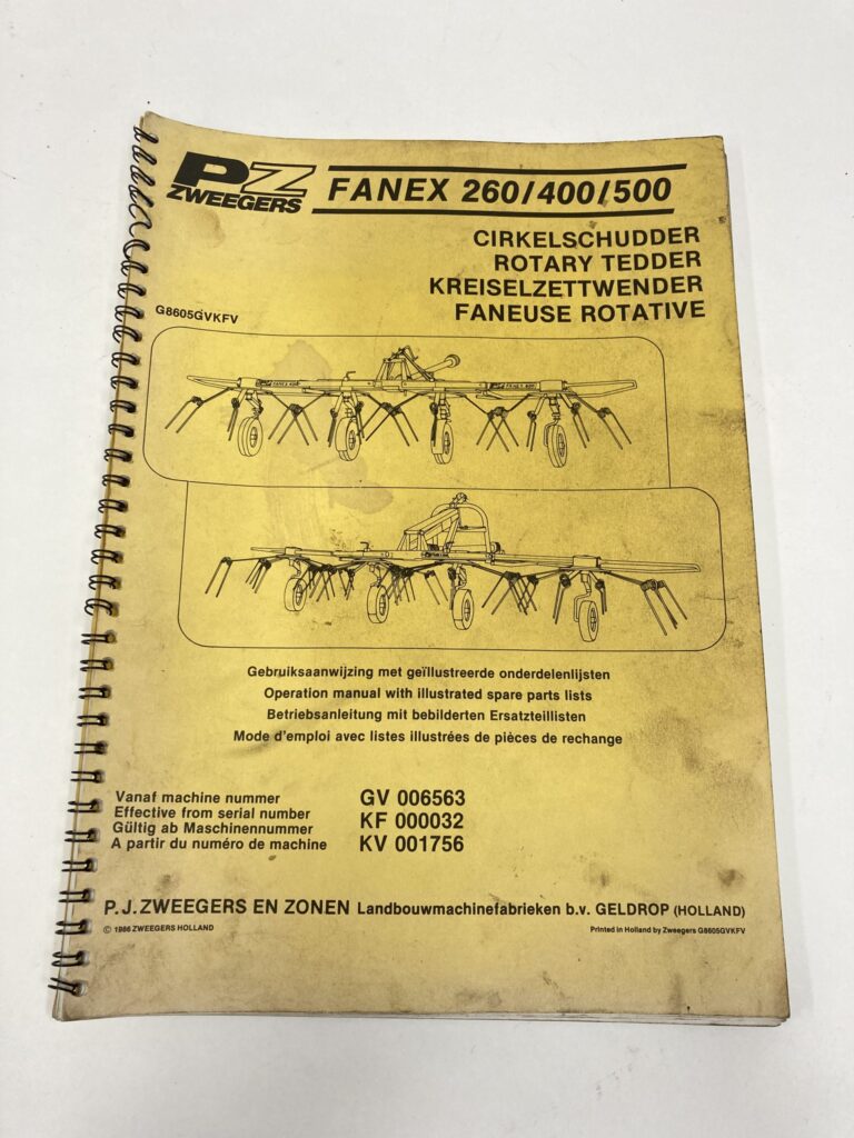 Handleiding PZ Fanex 260/400/500