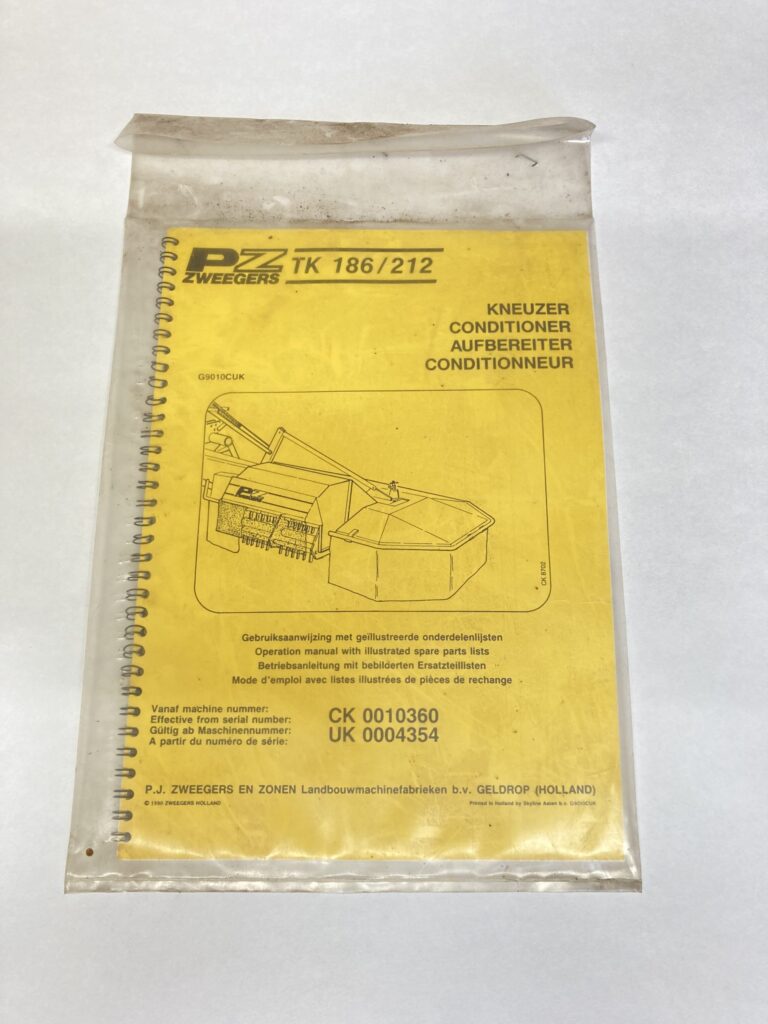 PZ Kneuzer TK 186/212 handleiding