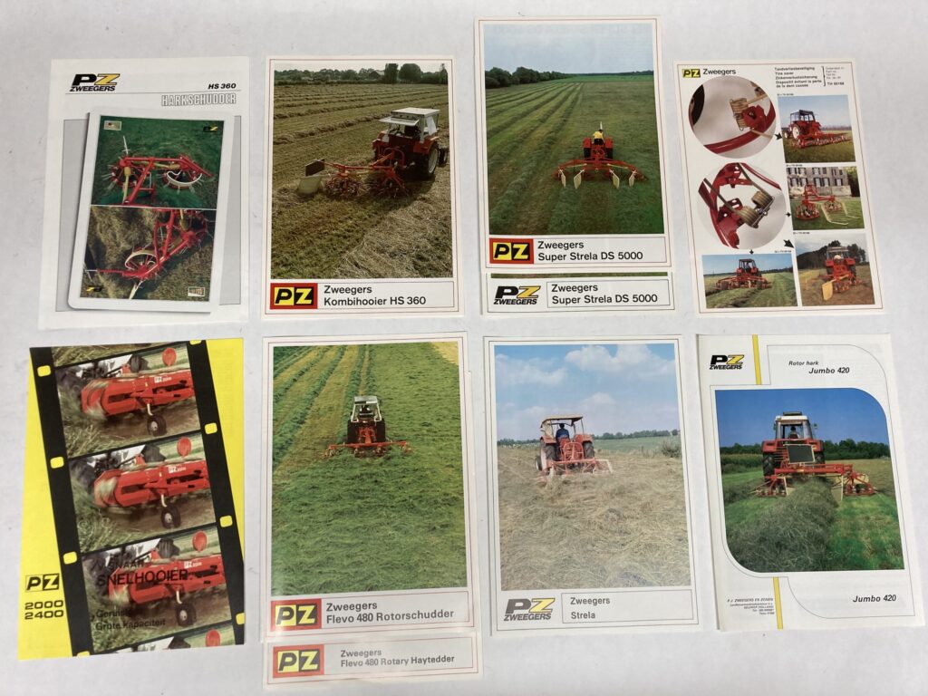 Set folders Strela, HS360, Flevo, Snelhooier, Jumbo 420 10 stuks New-Old-Stock