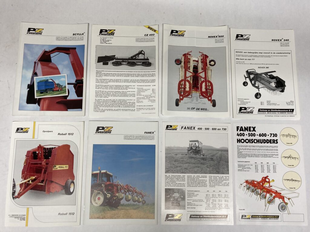 Set folders Fanex, Novex, Scylla, Roball 8 stuks New-Old-Stock