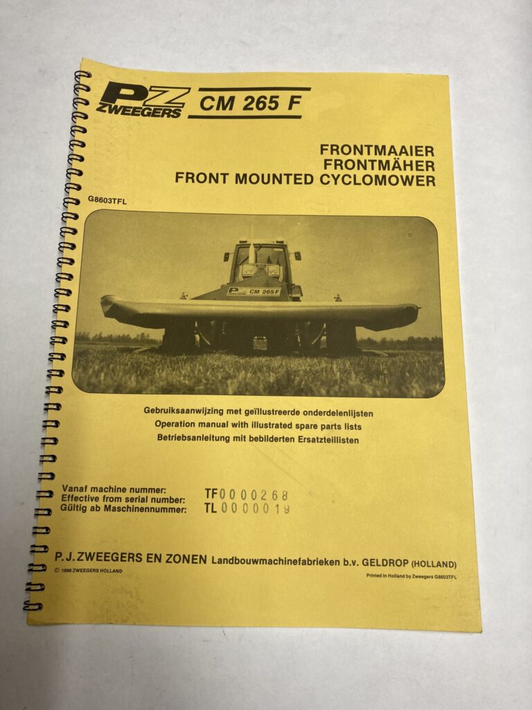 PZ frontmaaier CM265F handleiding