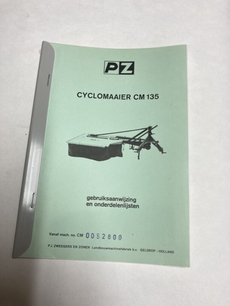 PZ cyclomaaier 135 handleiding vanaf CM0052800