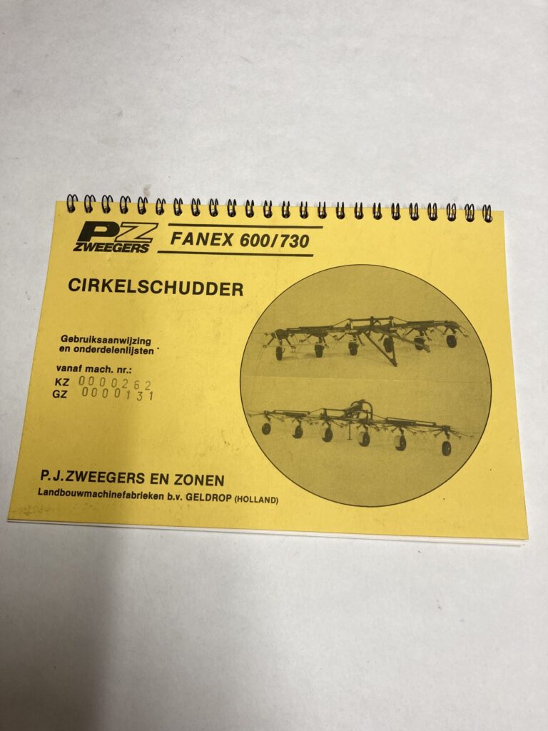 PZ Fanex 600/730 handleiding vanaf KZ0000262
