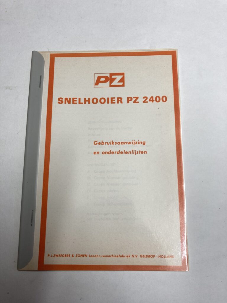 PZ Snelhooier PZ2400 handleiding