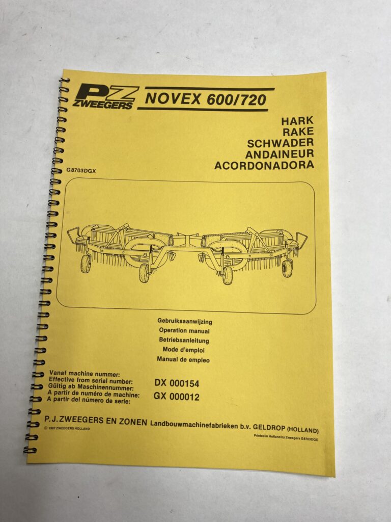 PZ Novex 600/720 handleiding