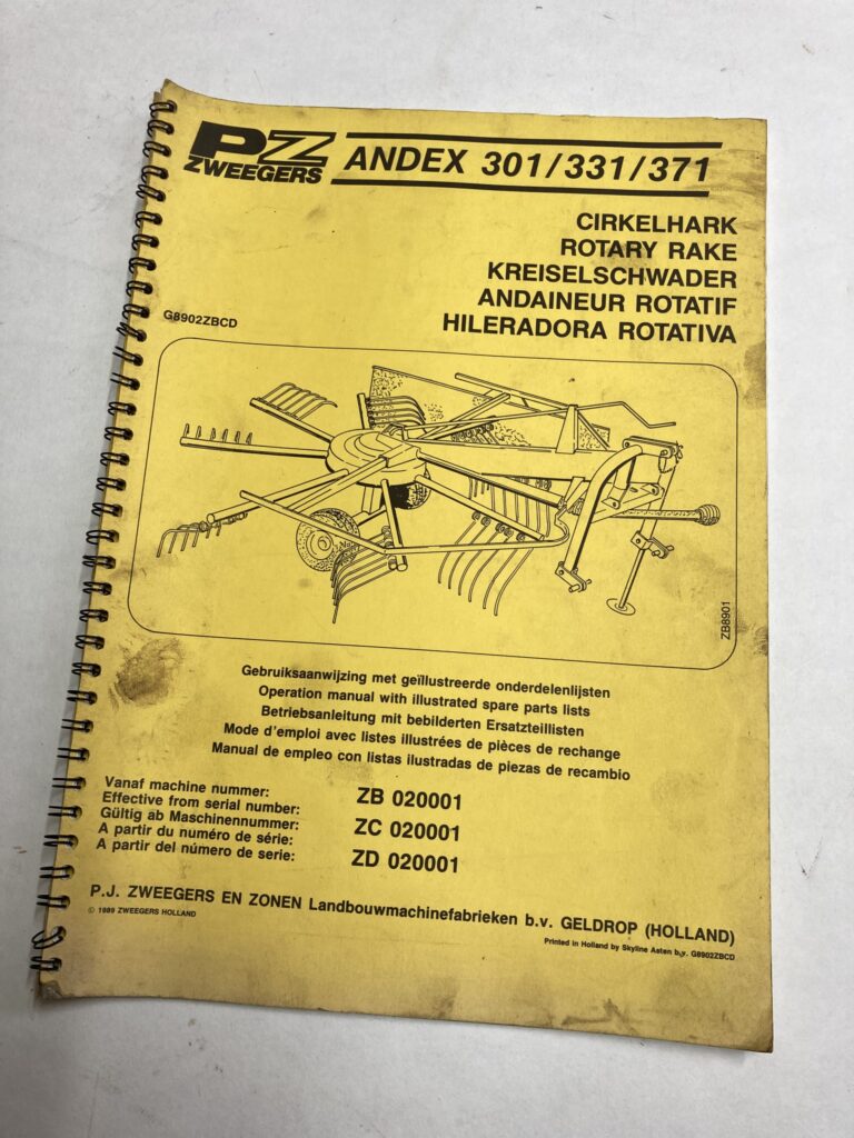 PZ Andex 301/331/371 handleiding