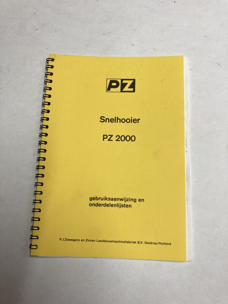 PZ Snelhooier PZ2000 handleiding
