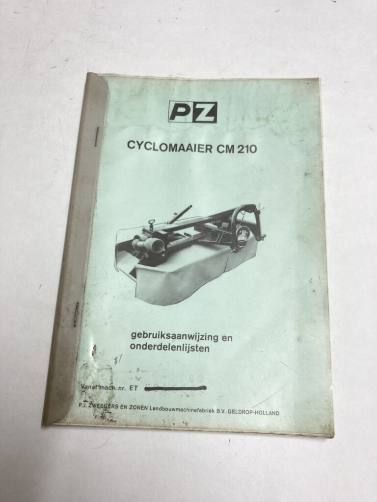 PZ cyclomaaier 210 handleiding