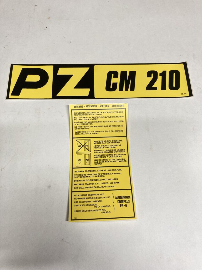 PZ CM210 stickers New-Old-Stock