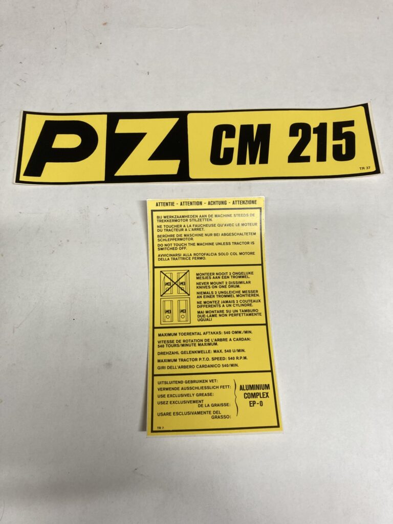 PZ CM215 stickers nieuw lettertype New-Old-Stock