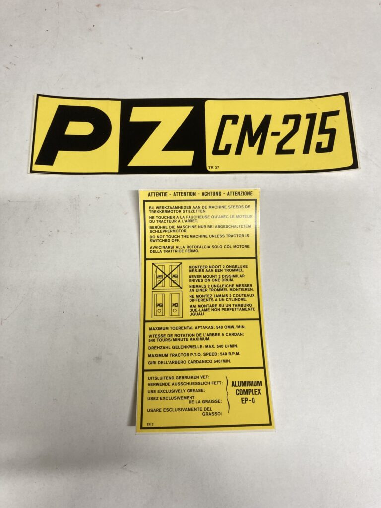 PZ CM215 stickers New-Old-Stock