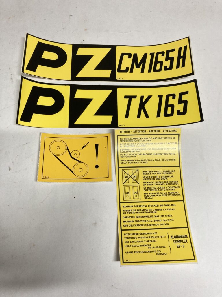 PZ CM165H+TK165 stickers New-Old-Stock