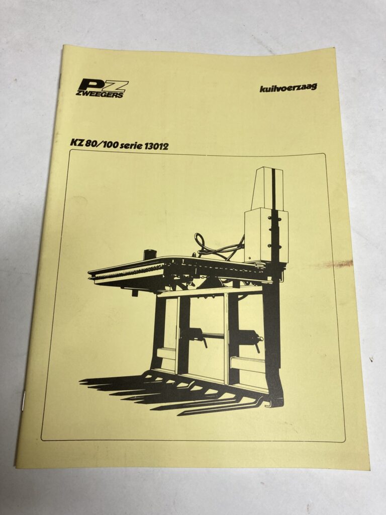 PZ Kuilvoerzaag KZ80/100 handleiding