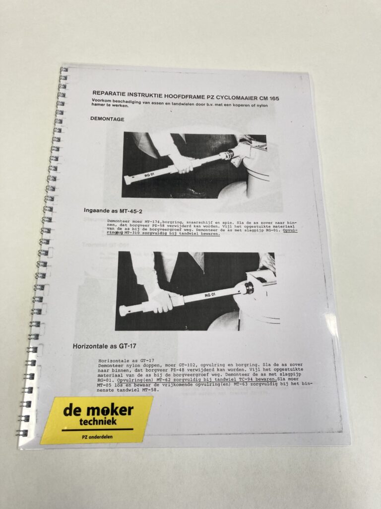Werkplaatshandboek PZ CM165 tot GT0137687