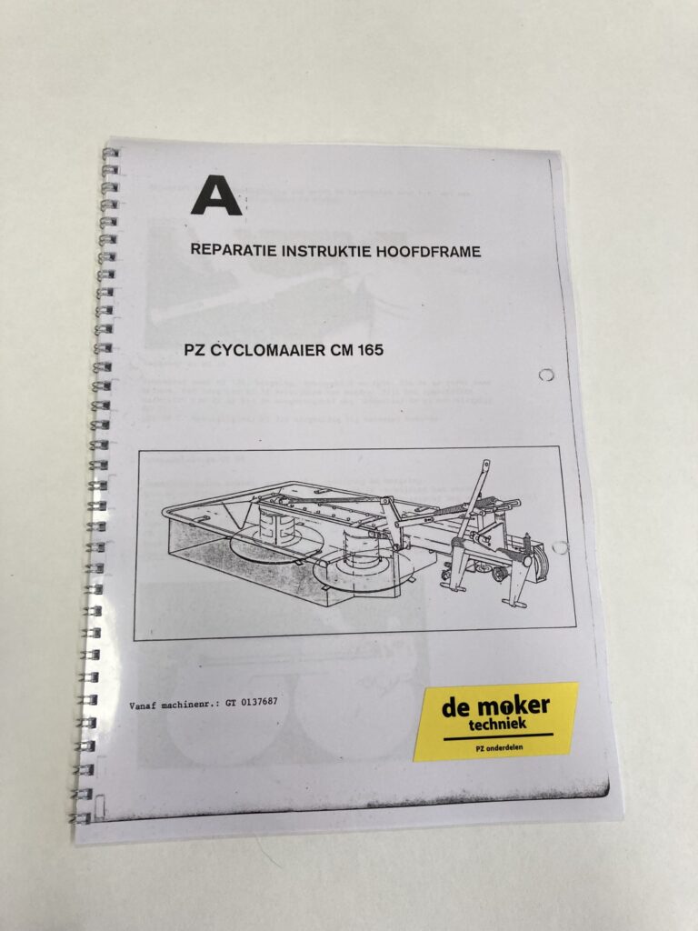 Werkplaatshandboek PZ CM165 vanaf GT0137687