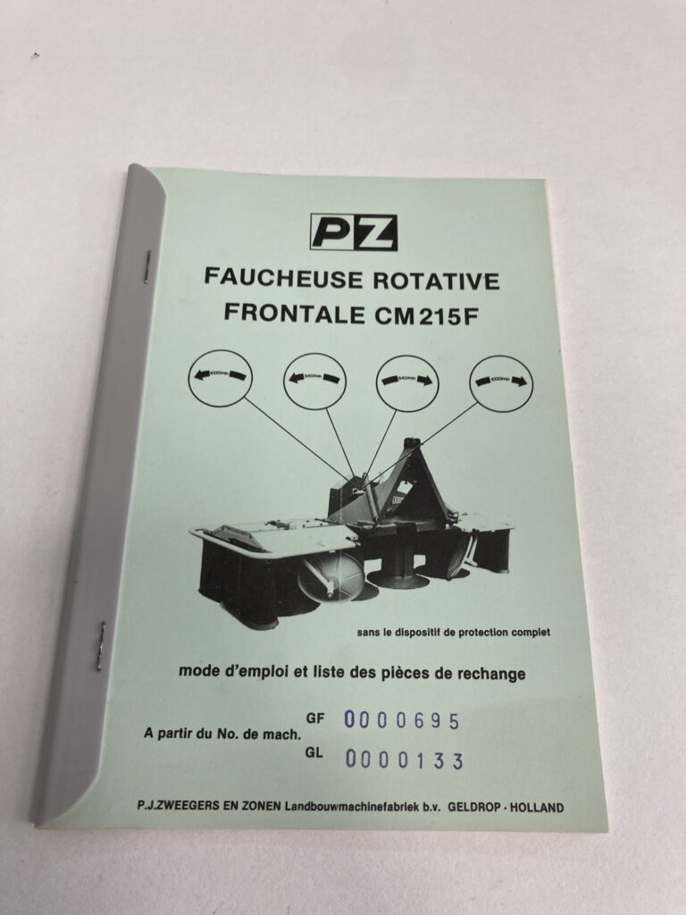 PZ cyclomaaier 215F handleiding Frans